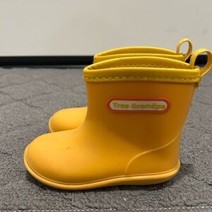 Tree Grandpa Yellow Toddler Rain Boots